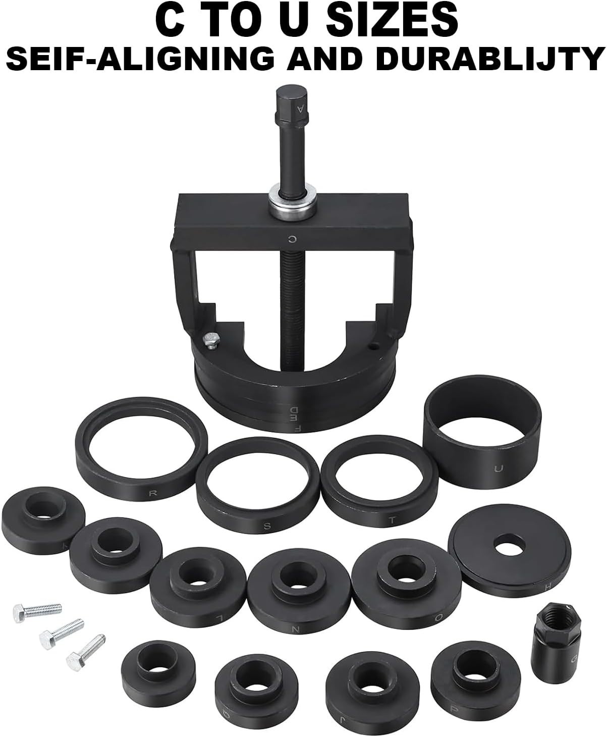 Master Wheel Hub & Bearing Removal and Installation Tool Set C to U Sizes 19Pcs