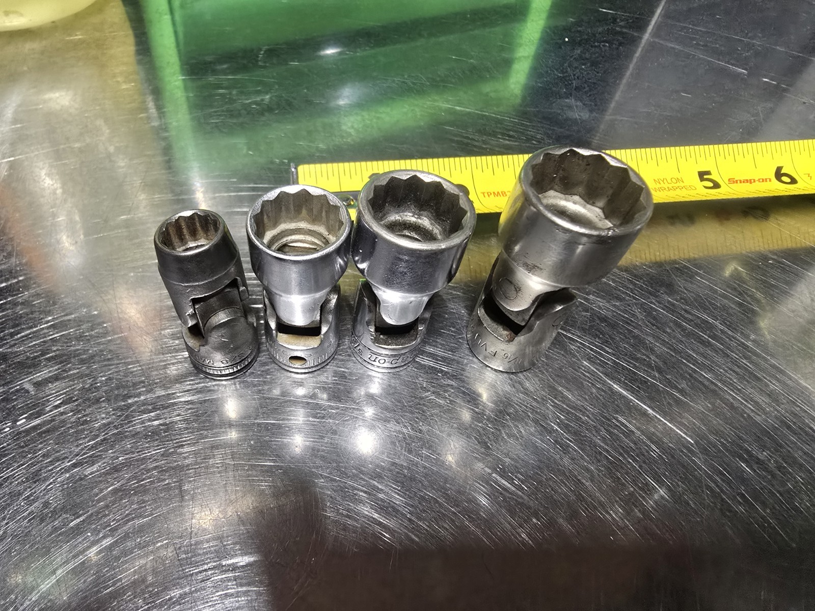 Snap On Tools 3/8 Drive 12 Point SAE Swivels. Excellent Condition. Not A Set