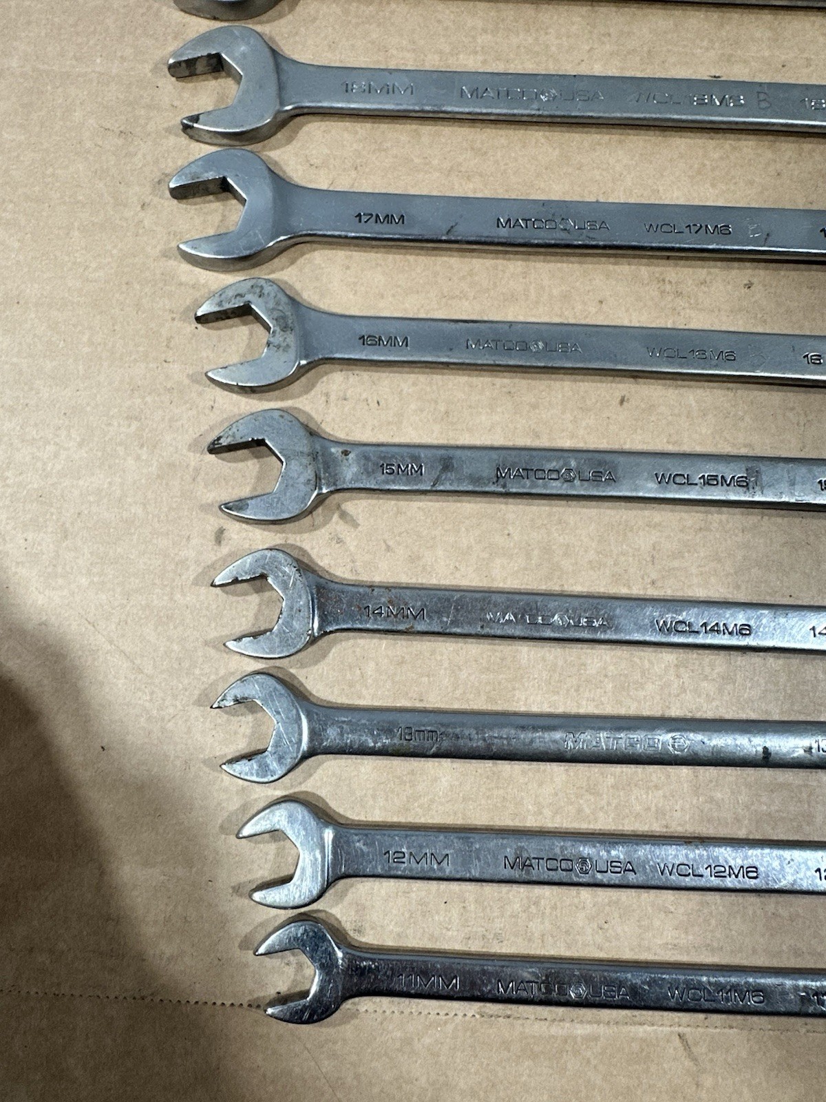 Matco Wrench Set Metric Set 9pcs WCL 11MM – 19MM USA Made