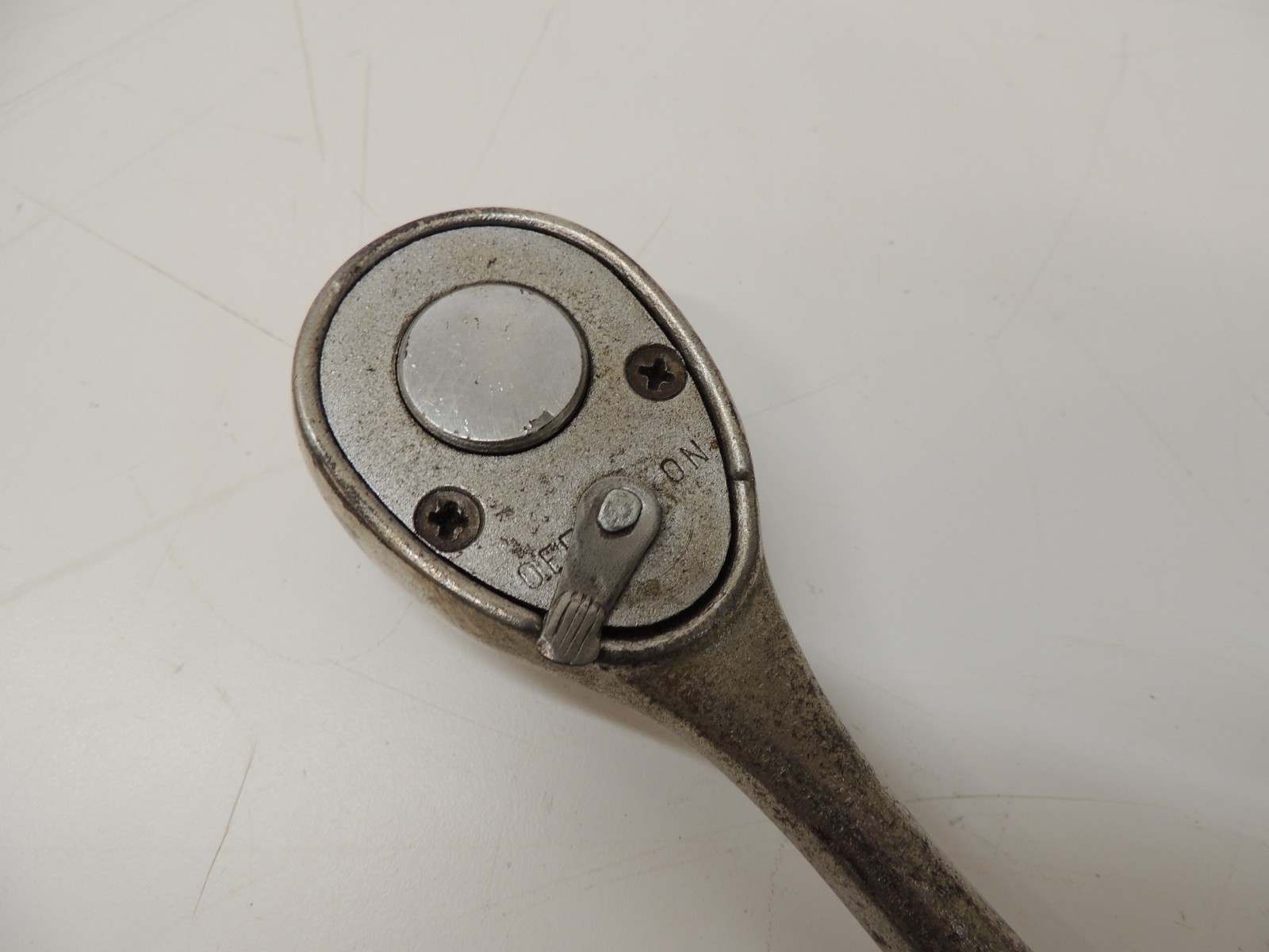 Vtg Firestone Tire 1/2″ Drive Chrome Ratchet Tool Automotive Machinery
