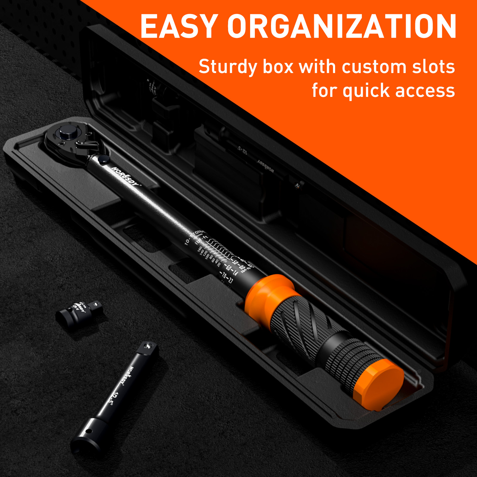 1/2″ Torque Wrench Snap Socket Professional Drive Click Type Ratcheting