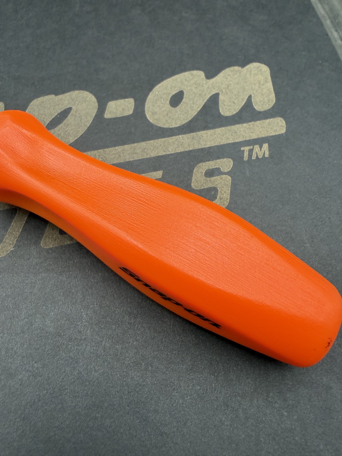 Snap-on FHD80 NOS NON-USA Stamped Head ORANGE 3/8″ Dr Hard Grip Ratchet