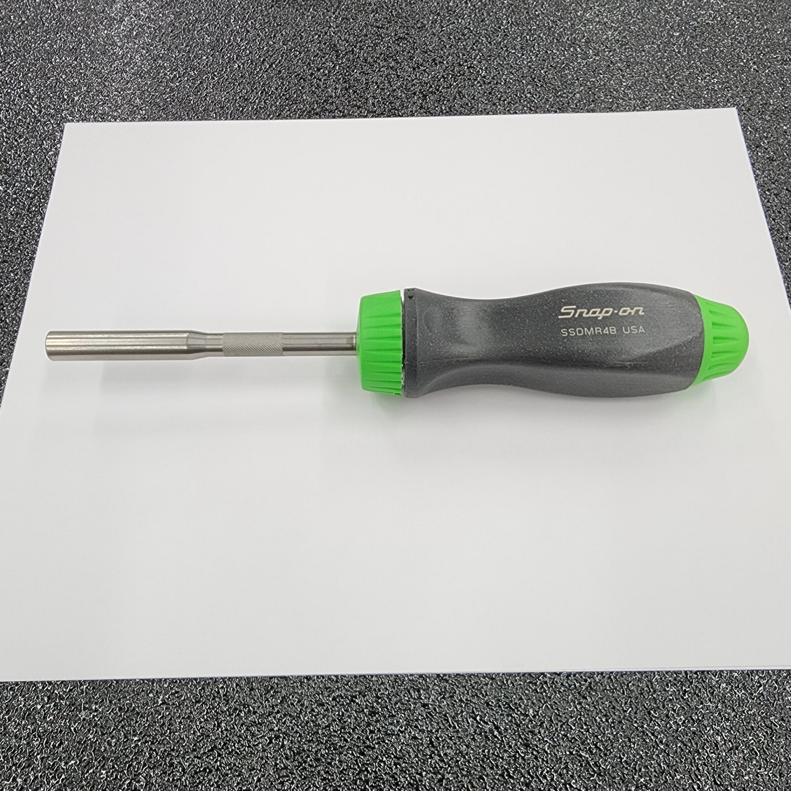 Snap-on Tools USA RARE DARK TITANIUM & GREEN Ratcheting Screwdriver SSDMR4BDT