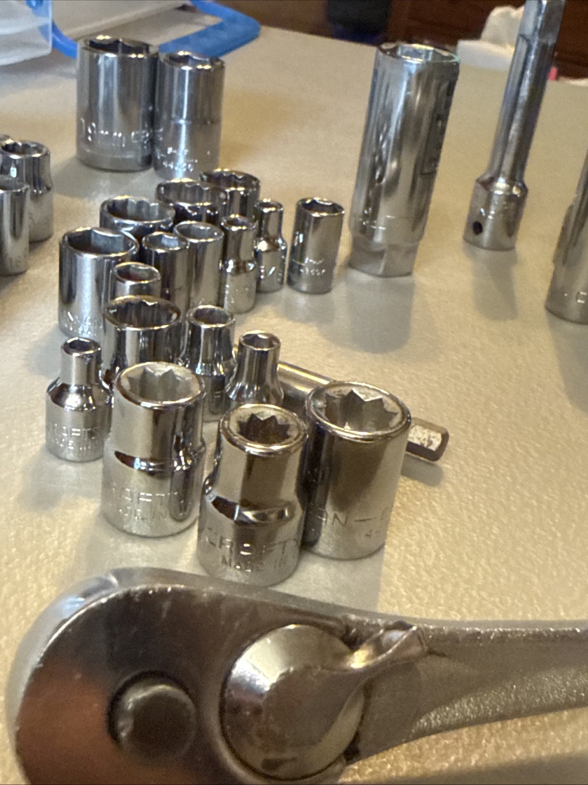 Vtg Craftsman Socket Lot Of 48 1/4” 3-8” 1-2” 6/12pt H-G-V-EE-S-AF SAE Metric