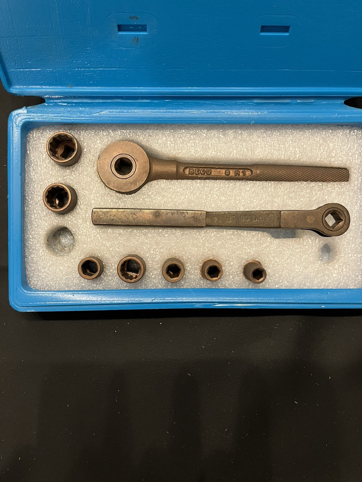 Berylco 9-Pc 1/4” Drive Beryllium Copper Non-Sparking Socket Set 3/16–7/16