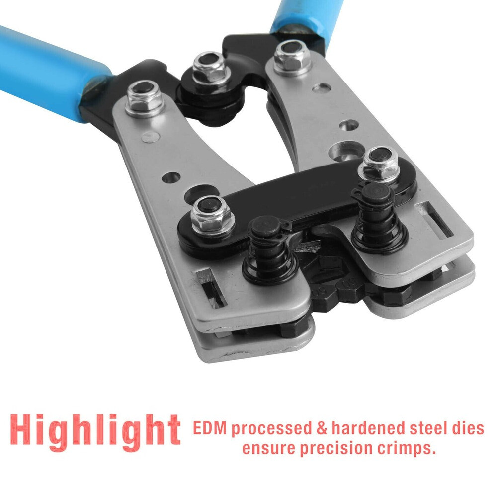 Cable Lug HX-50B 6-50mm² Crimp Pliers Wire Connector Cu/Al Terminal Crimper Tool