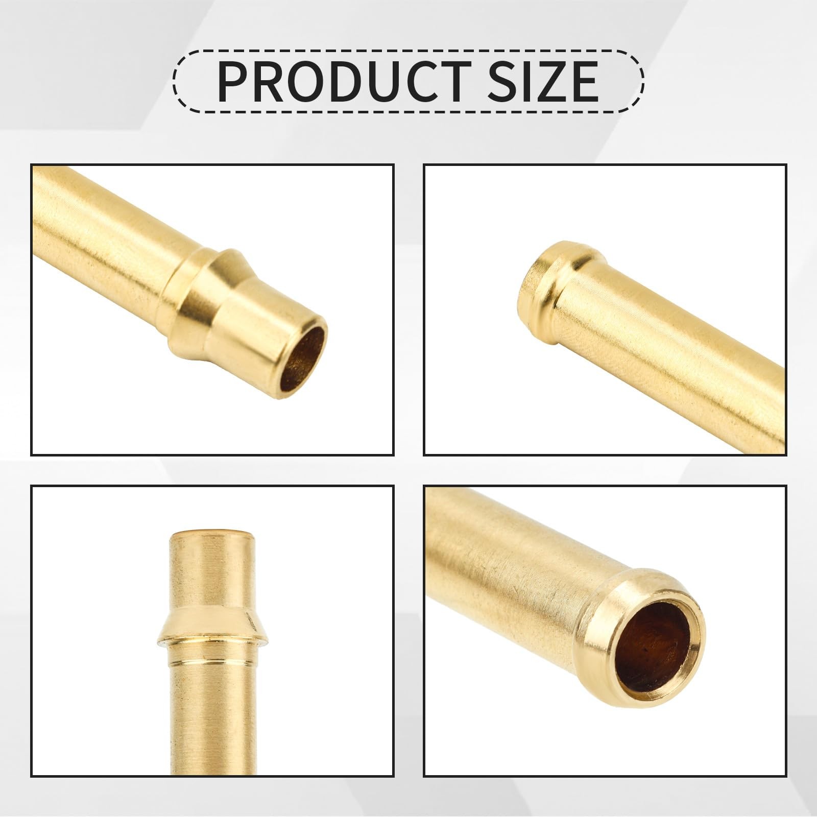2pcs 397 Transmission Line Fitting, Brass 1.97 inches x 0.39 inches, Gold