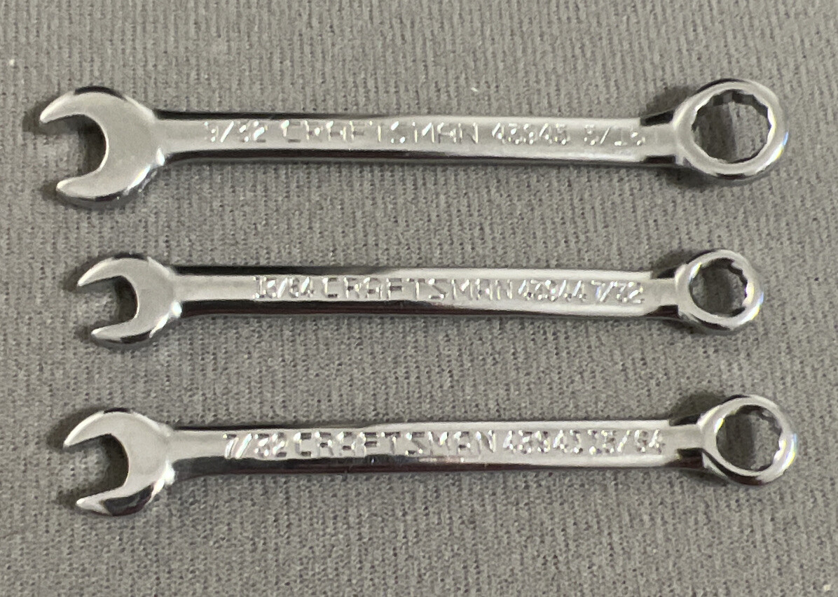 Craftsman Combination Wrench Lot Of 3 Mini 439 Series (43945, 43944, 43941)
