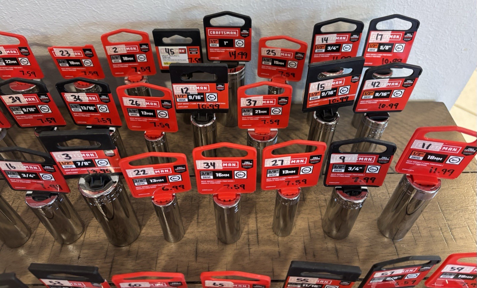 Huge Bulk Lot! 80 Brand New Craftsman Lifetime Warranty Sockets Various Sizes
