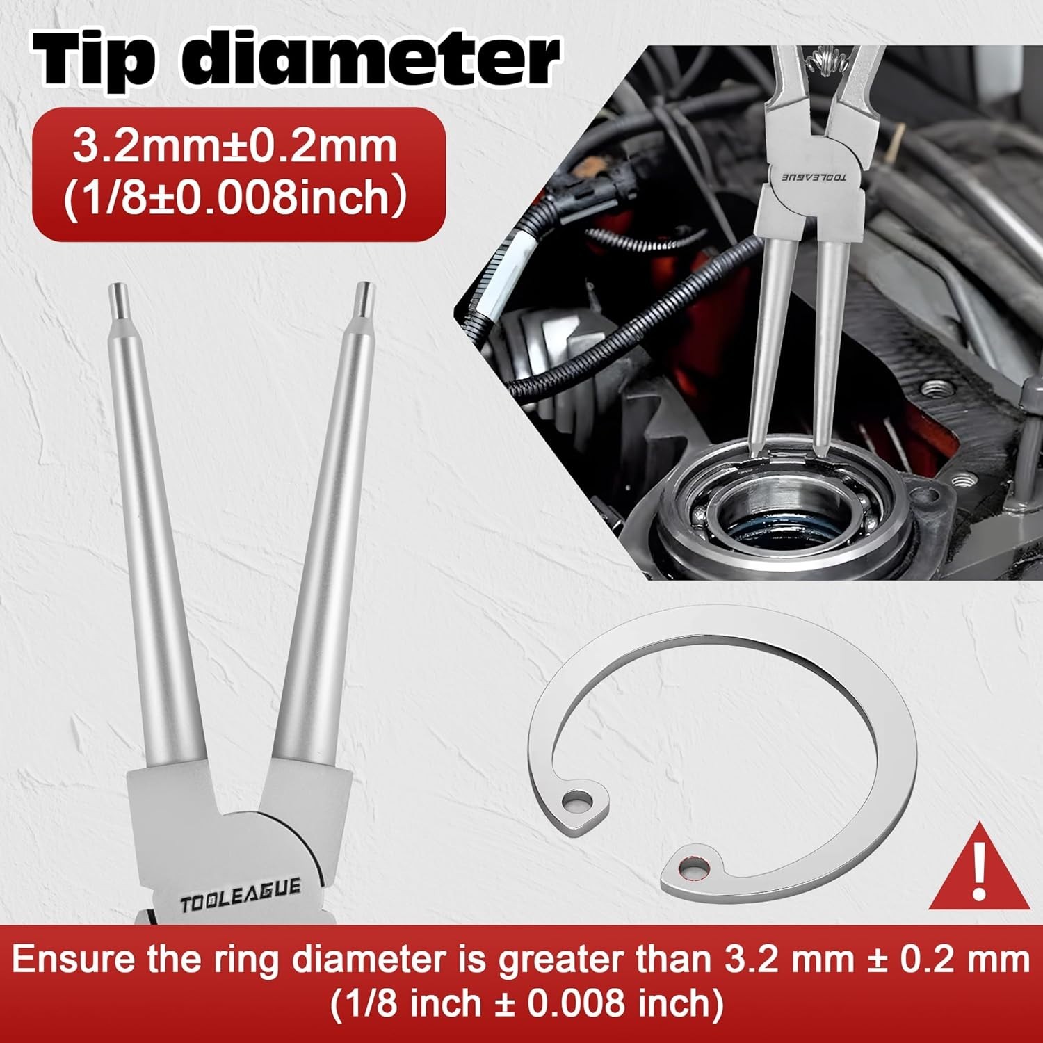 13-Inch Straight Internal Snap Ring Pliers – Comfort Grip & Long-Lasting Design