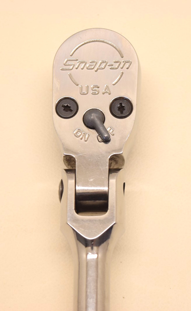 Snap-On 1/2 Drive SKF80A USA Stubby Handle Flex Head Ratchet – USED