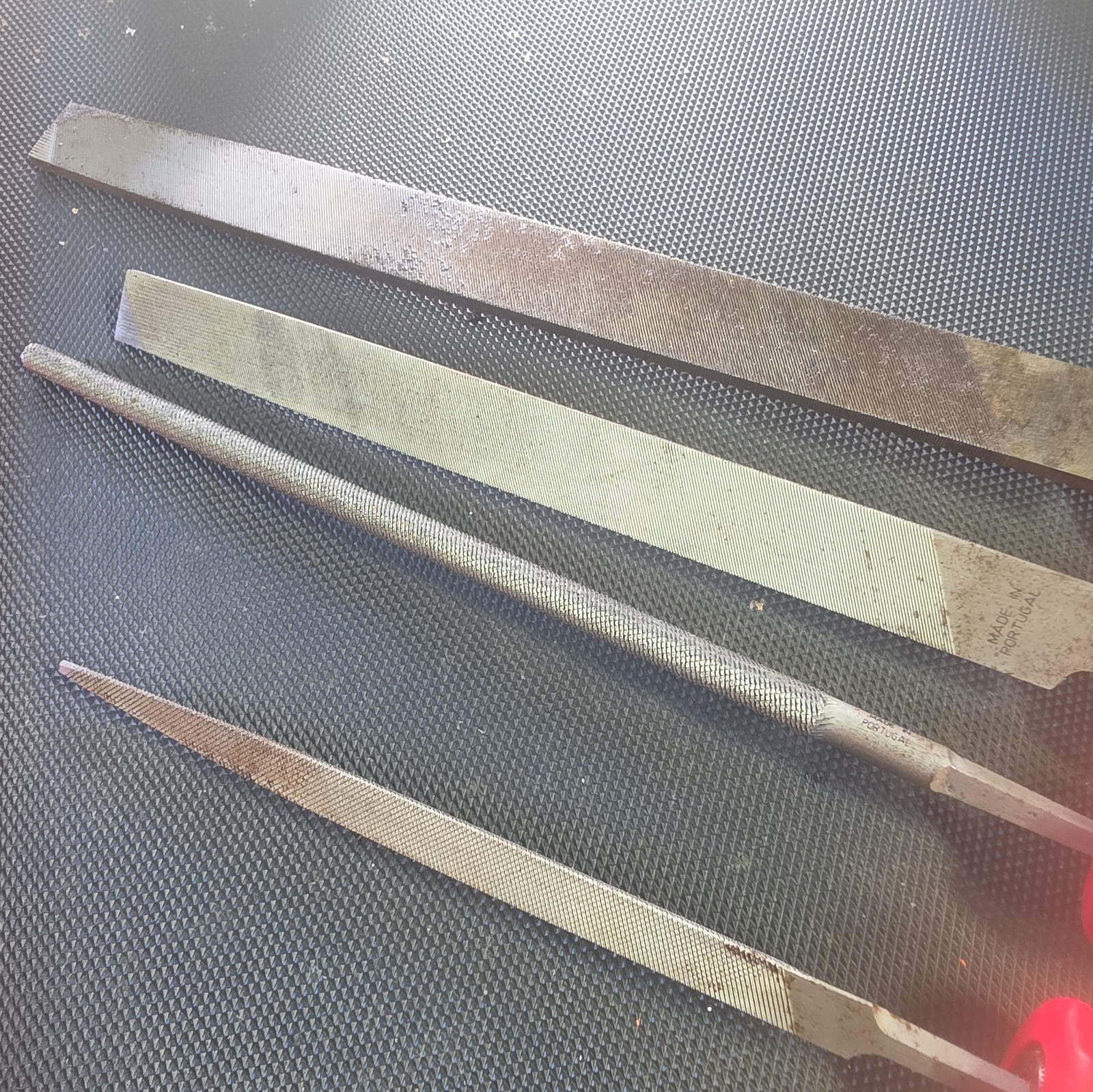 SNAP ON METAL FILE SET AND CASE X 4 GOOD CONDITION, INSTINCT GRIP C0416B