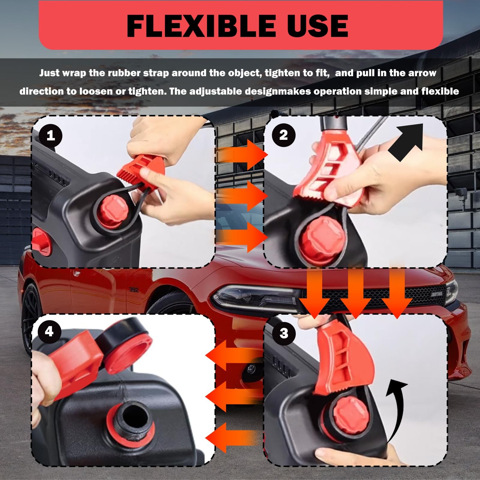 2PCS Rubber Strap Wrench Set,Adjustable Strap Wrench Plumbing with Large 24 i…