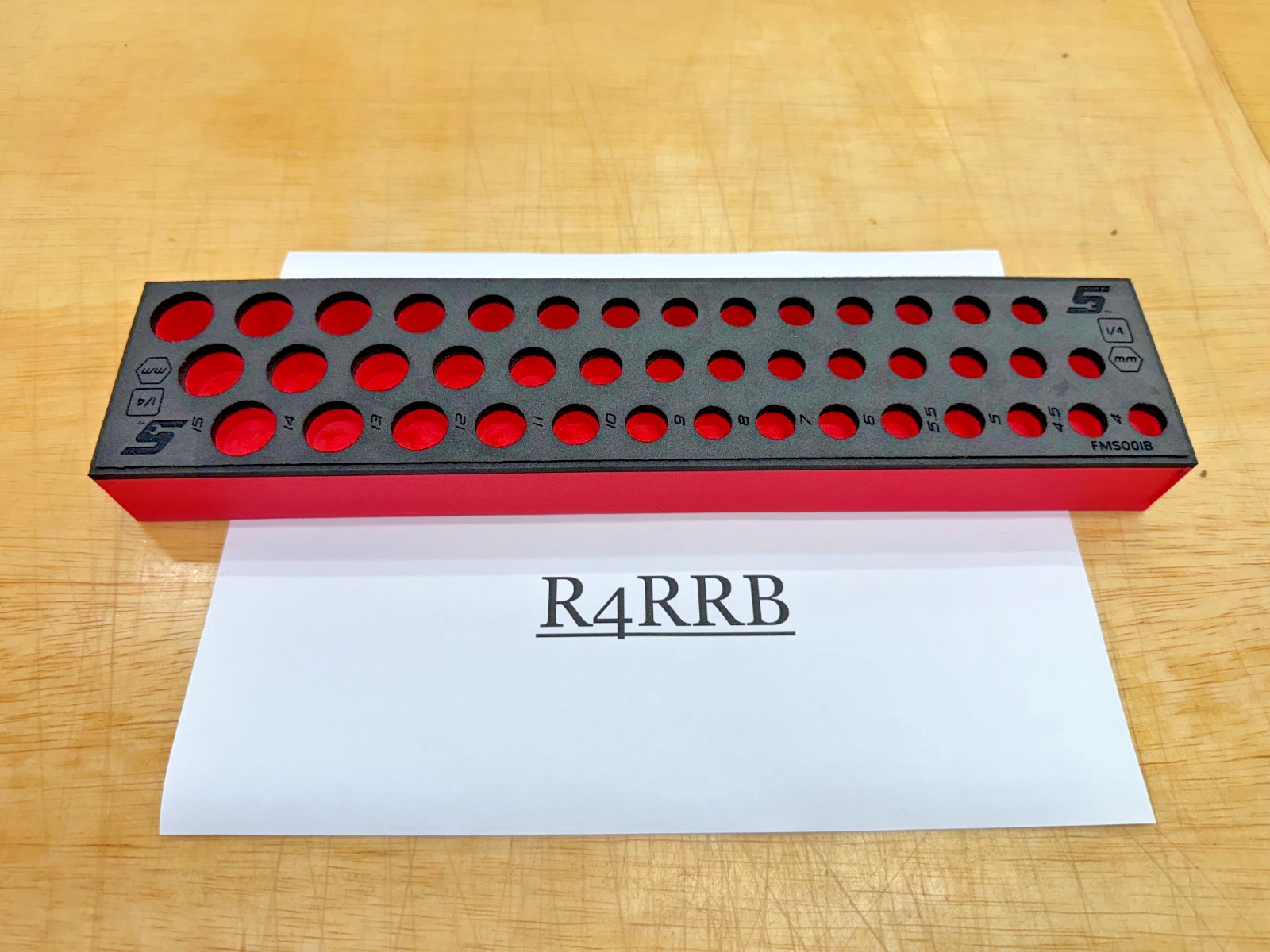 Snap-on Tools RED FOAM ORGANIZER 42pc 1/4″ Drive Metric Socket Set FMS001BR