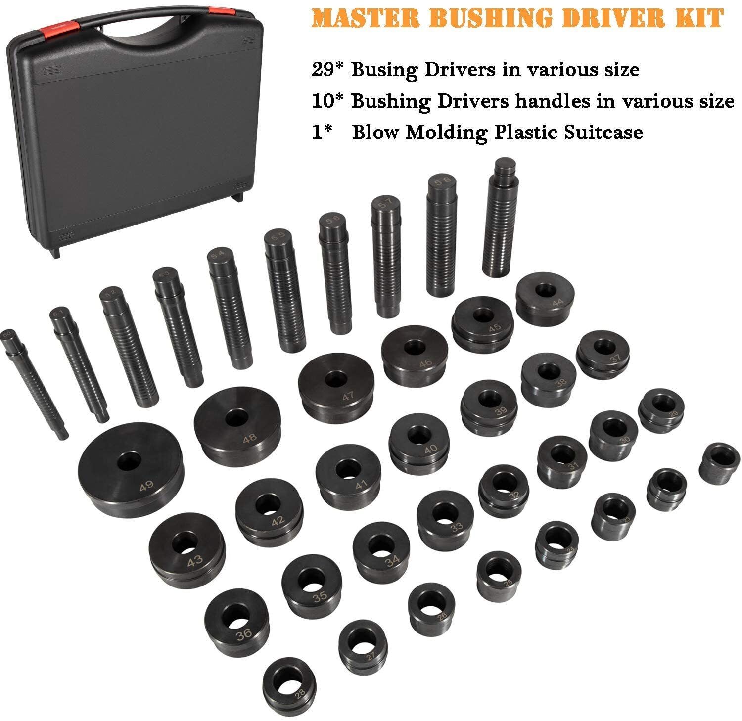 For Chrysler GM Ford Transmissions T-0220-39 Master Bushing Driver Tool Kit,39Pc