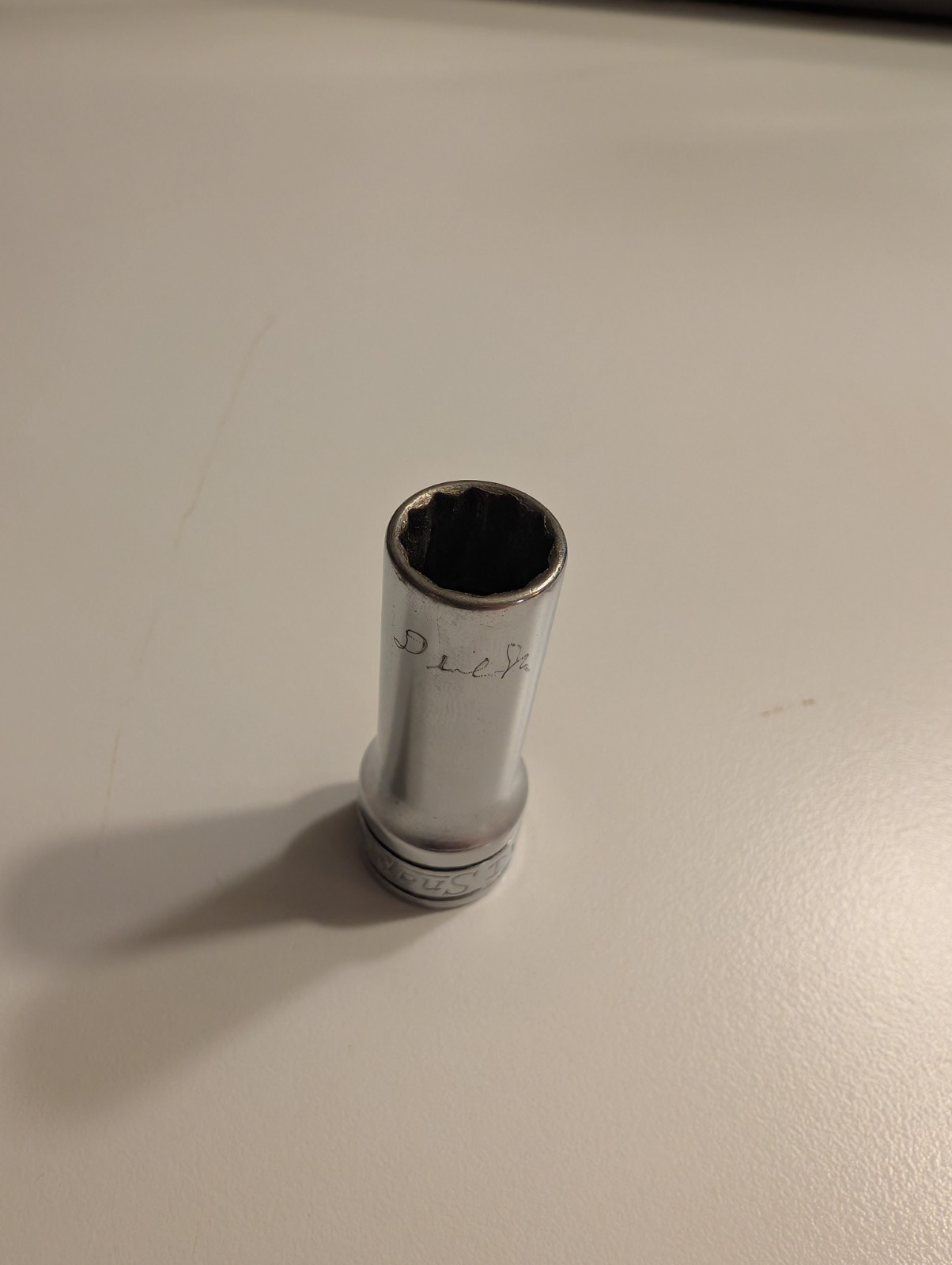 Vintage Snap On 3/8″ Drive 3/8″ 12PT SAE Deep Chrome Socket SF-121