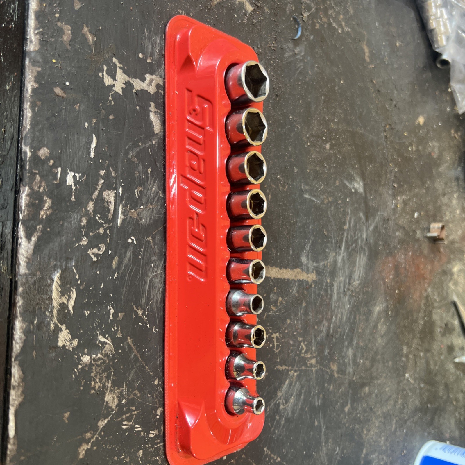 Snap On USA 1/4″ Drive SAE 6 Point Socket Set 10 Pc TM06-TM18 3/16-9/16