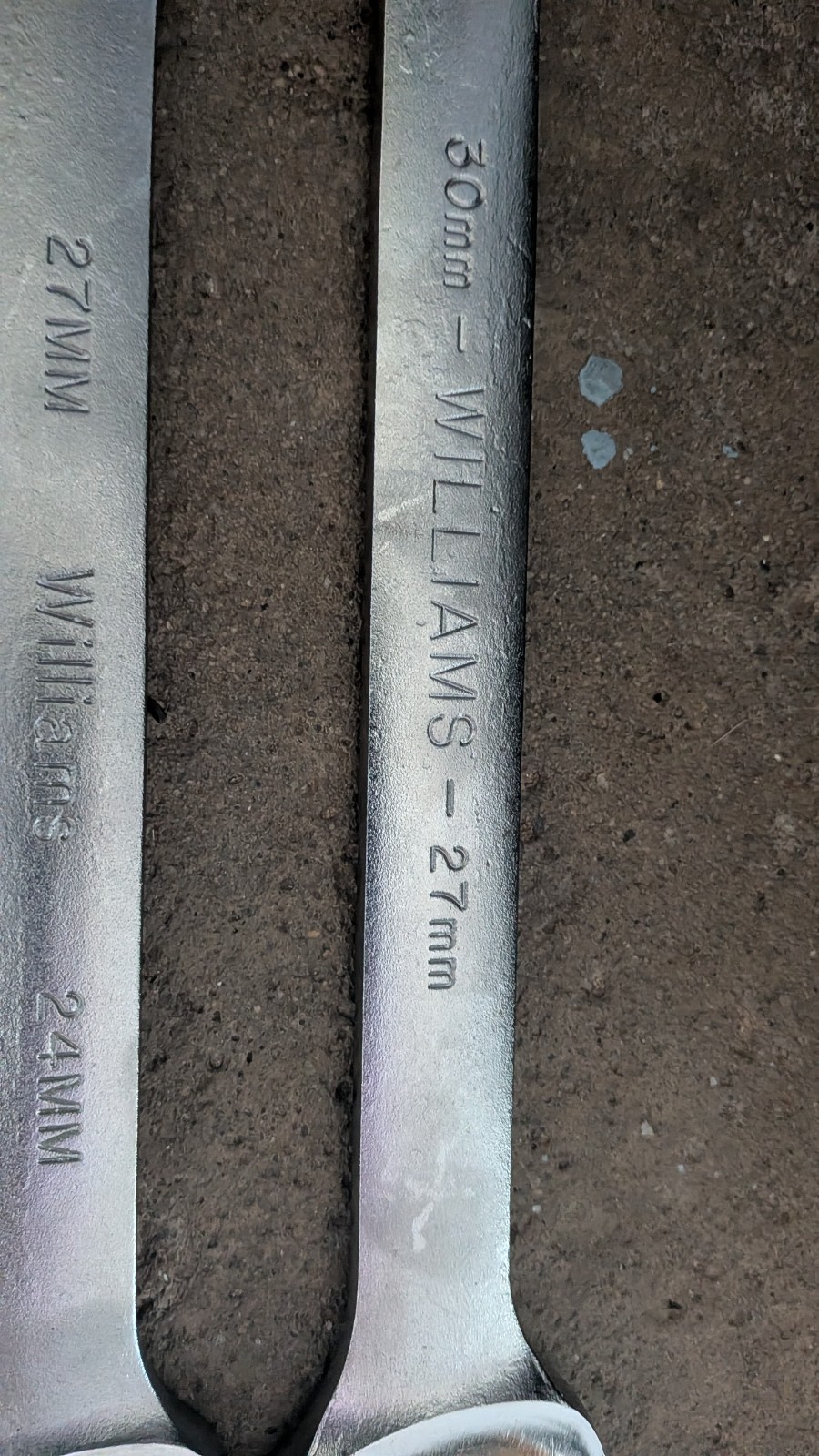 6 Williams Wrenches Combination Metric Open End 30MM 27 24 21 19 17 18 15 16