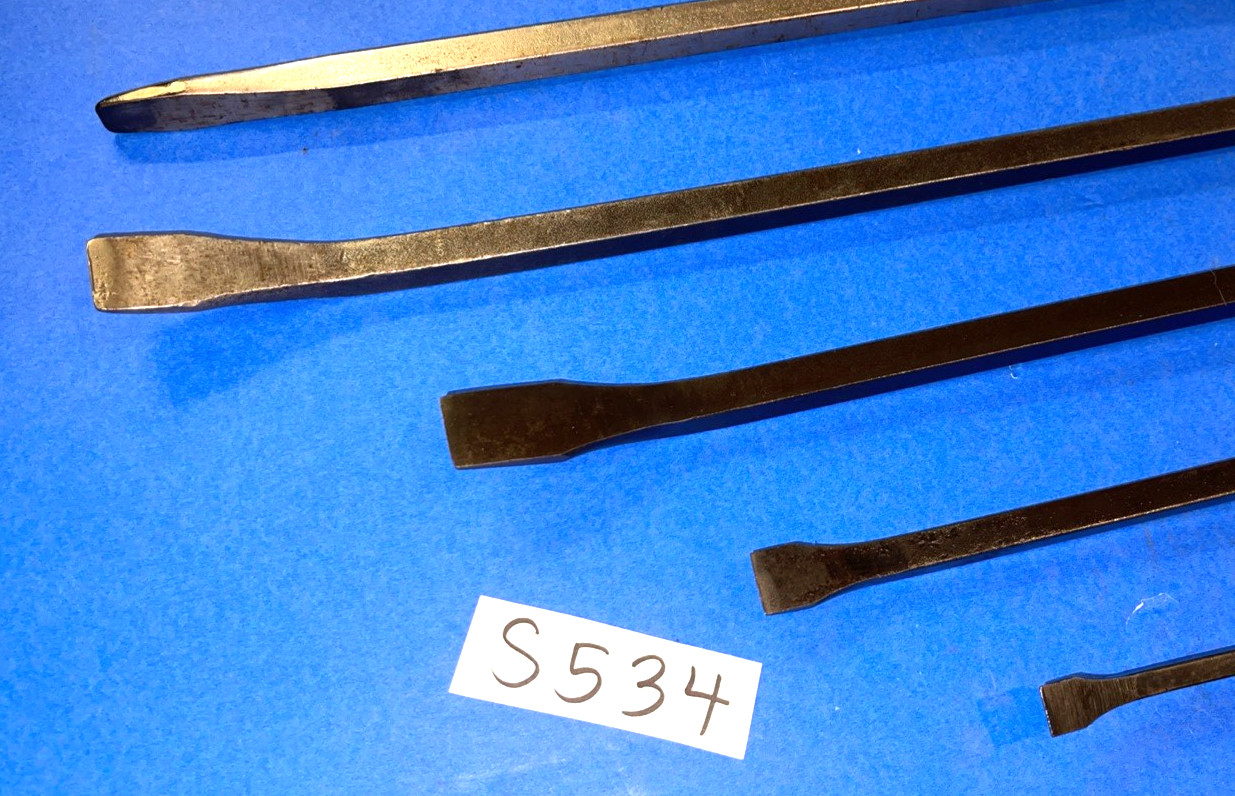 SNAP-ON TOOLS 5 PIECE OLDER PRYBARS & LARGE SCREWDRIVER