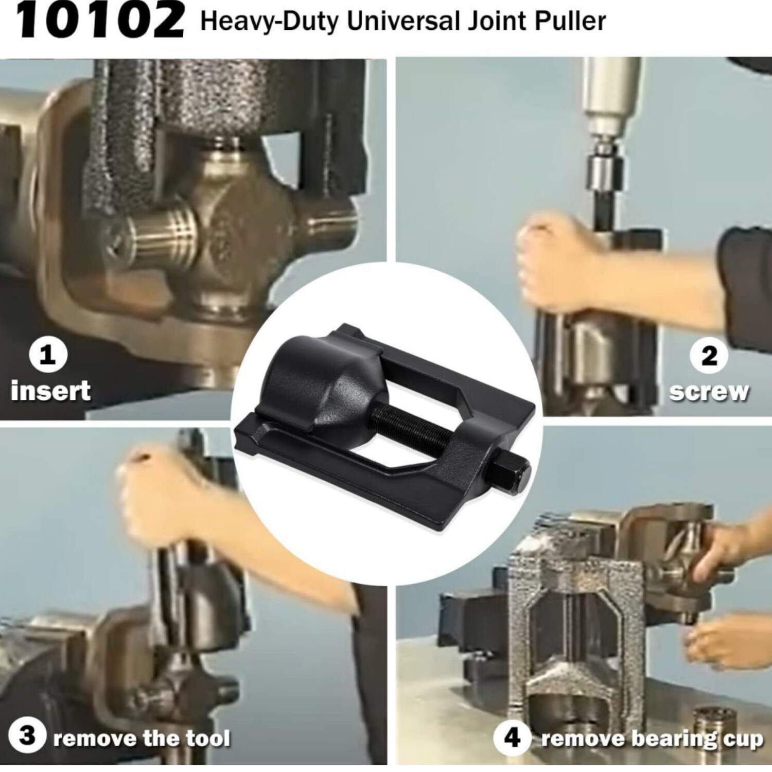 Tool 10102 Heavy Duty U Joint Puller for Commercial Trucks Semi Trucks