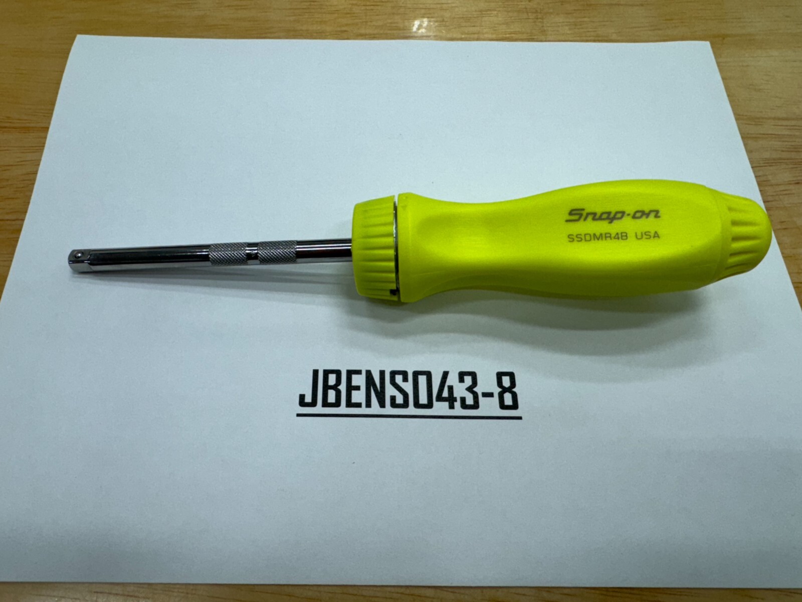 Snap-on Tools USA NEW HI-VIZ 1/4″ Drive Hard Grip 4″ Ratcheting Driver TMR4HV
