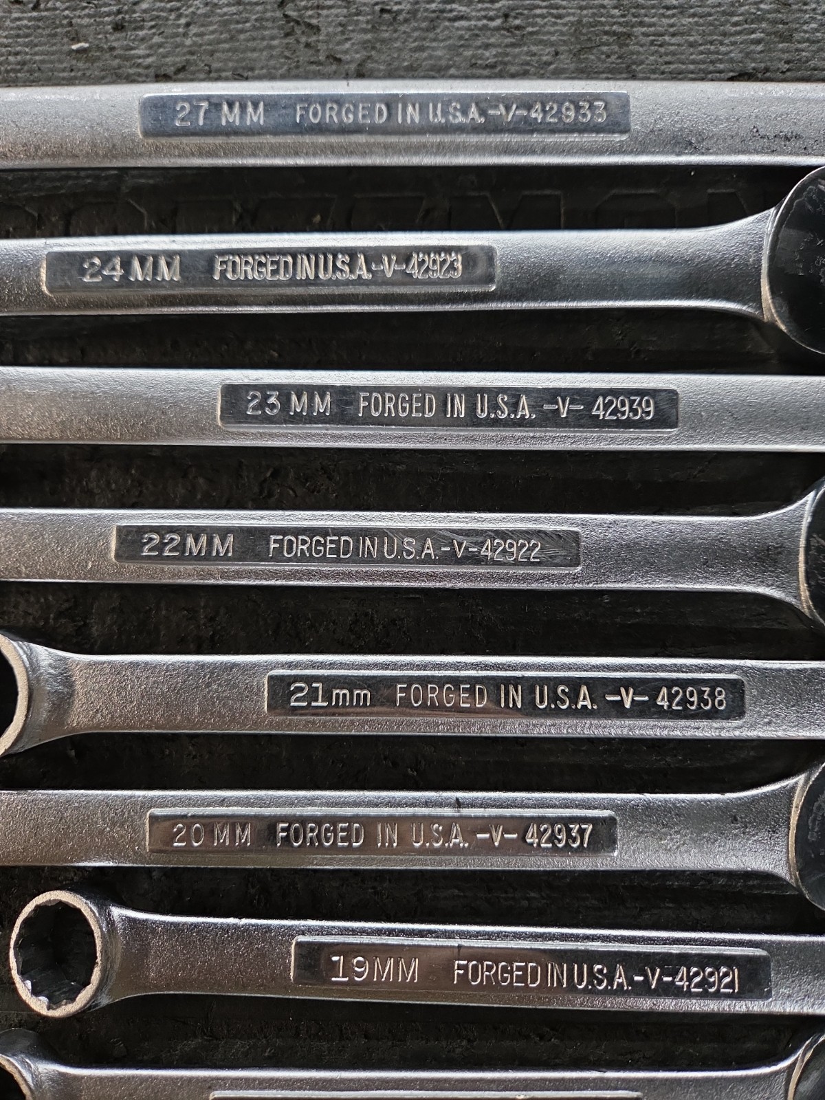 Vintage Craftsman USA 20 Pc Metric Combo Wrench Set V, VV 6-24 , 27mm.