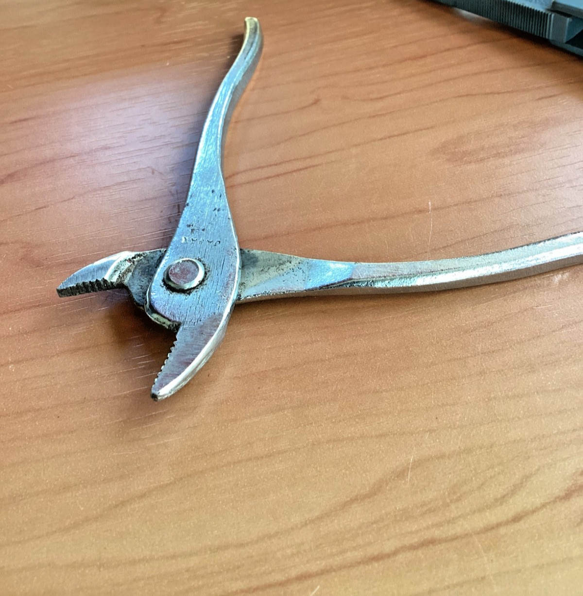 Vintage 4 1/2” Slip Joint Ignition Pliers Polished Chrome Drop Forged JAPAN