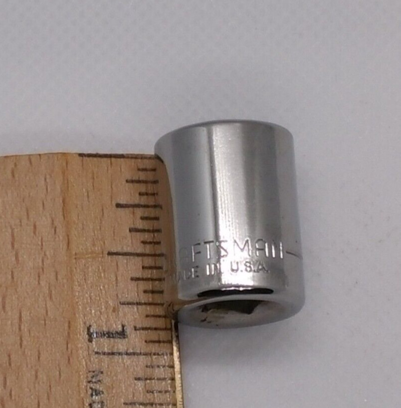 Vintage Craftsman 1/4″ Dr 1/2″ 6 Point Shallow Socket Inverted G 43499 USA NOS