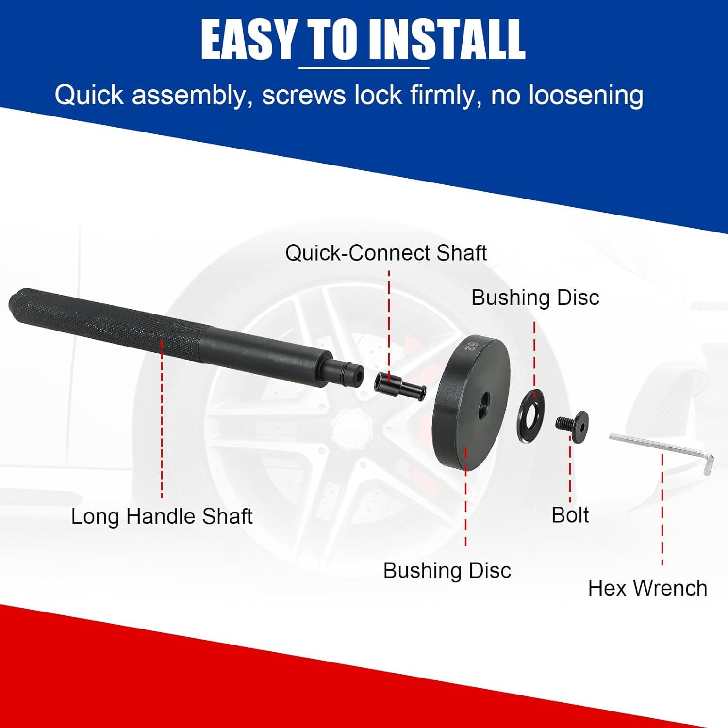 Bushing Installer Remover Bush Bearing Race Seal Driver Set Automotive Tool Kit