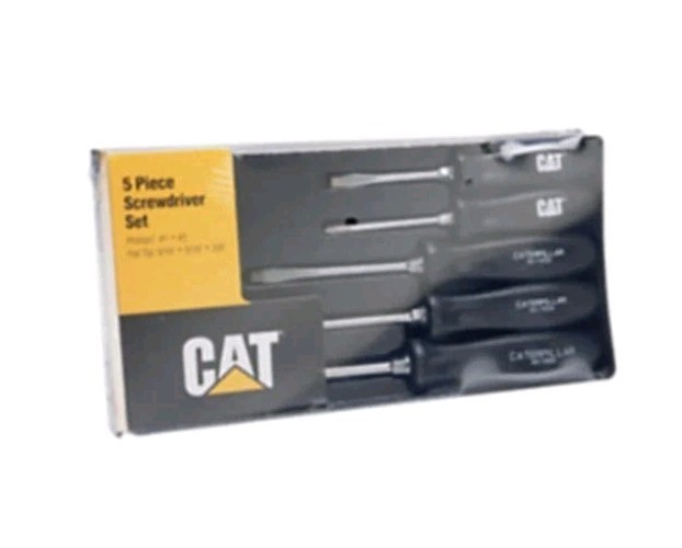 CAT Tools 5pc Hard Handle Screwdriver Set – BLACK