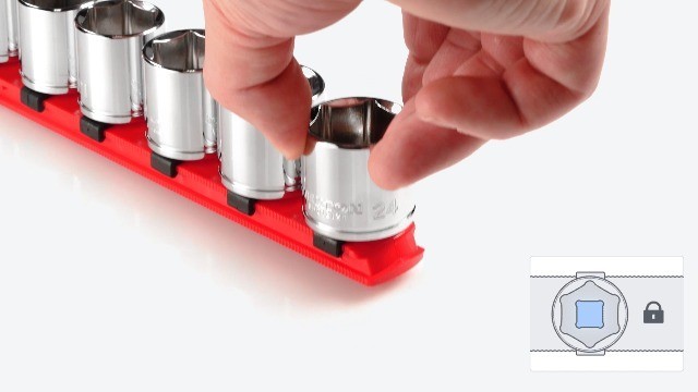 14-Piece Shallow External Star Socket Set, 3/8 & 1/2 Inch Drive with Rail, E4-E2