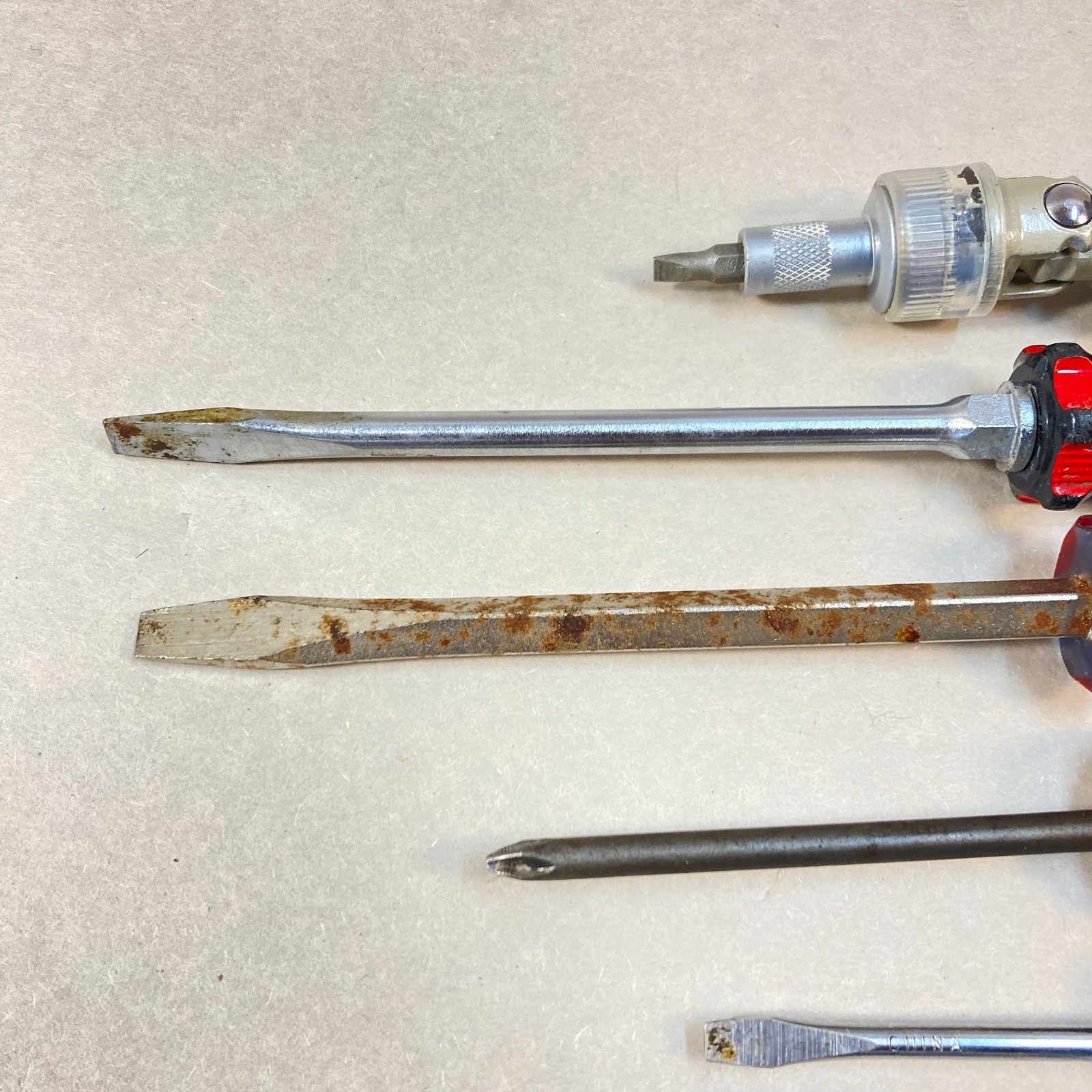 Screwdriver Lot 9 Pc 2 Phillips 6 Flat Slotted 1 Bit Driver