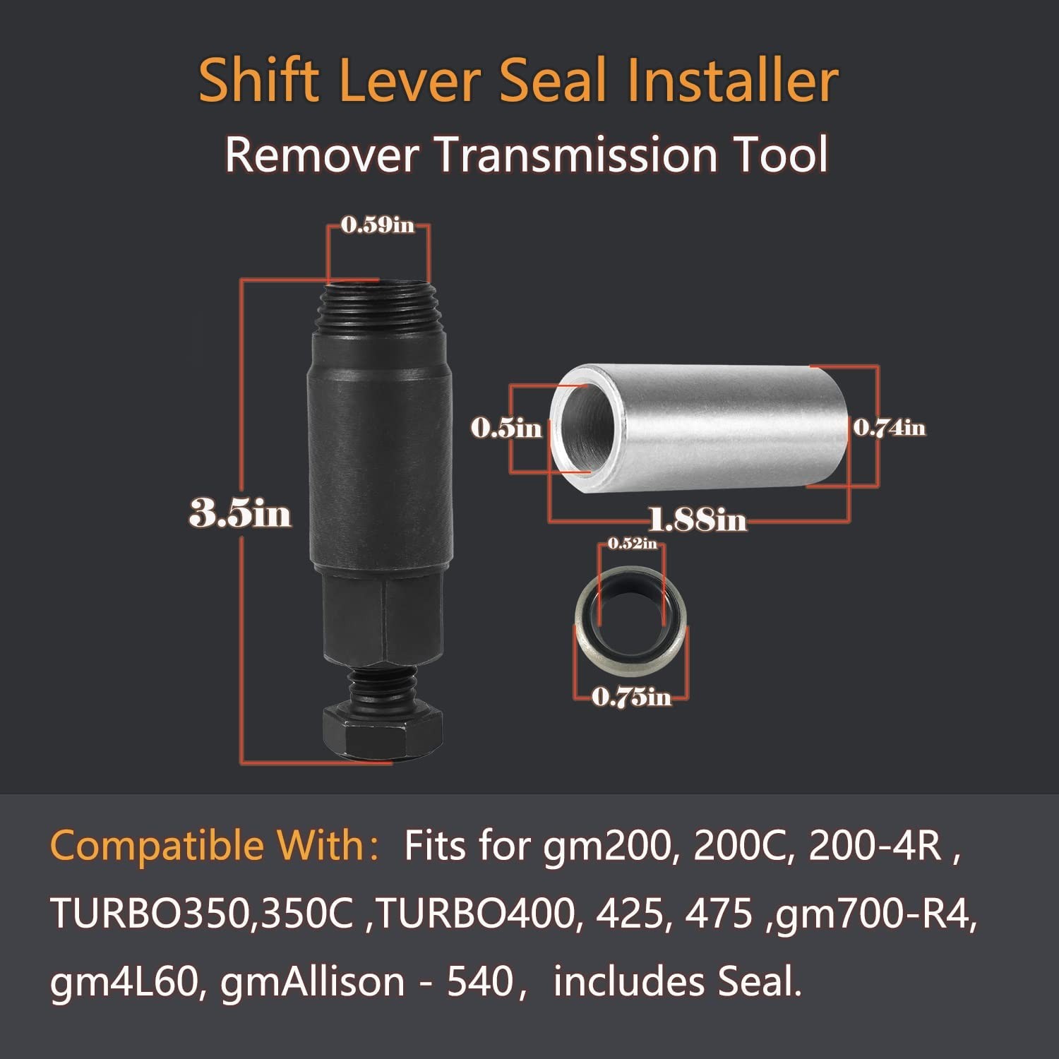 Shifter Seal Remover Installer Tool for GM TURBO 300 350 400 425 475 700-R4 4L60