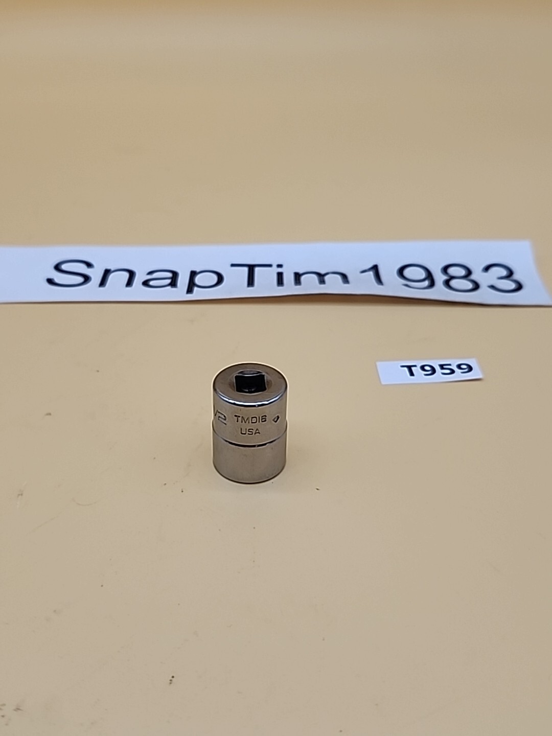 Snap-On Tools 1/4” Drive Chrome Shallow Standard SAE 12 Point 1/2″ Socket TMD16