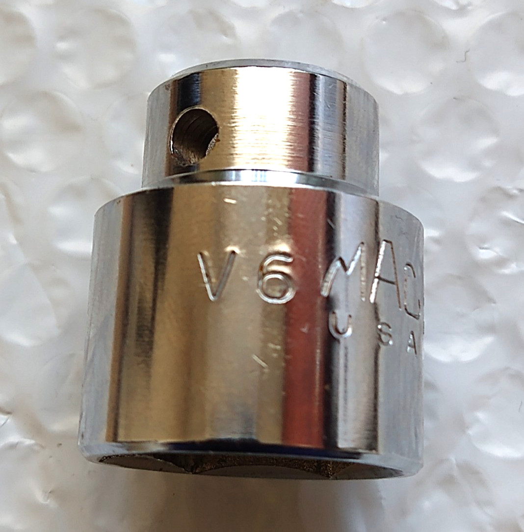 MAC TOOLS V6-25MM, 1/2″ DRIVE, 25MM. SOCKET, SHALLOW, 6 POINT.