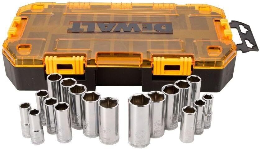DWMT73812 Tool Kit 3/8» Drive Deep Socket Set, 20 Piece