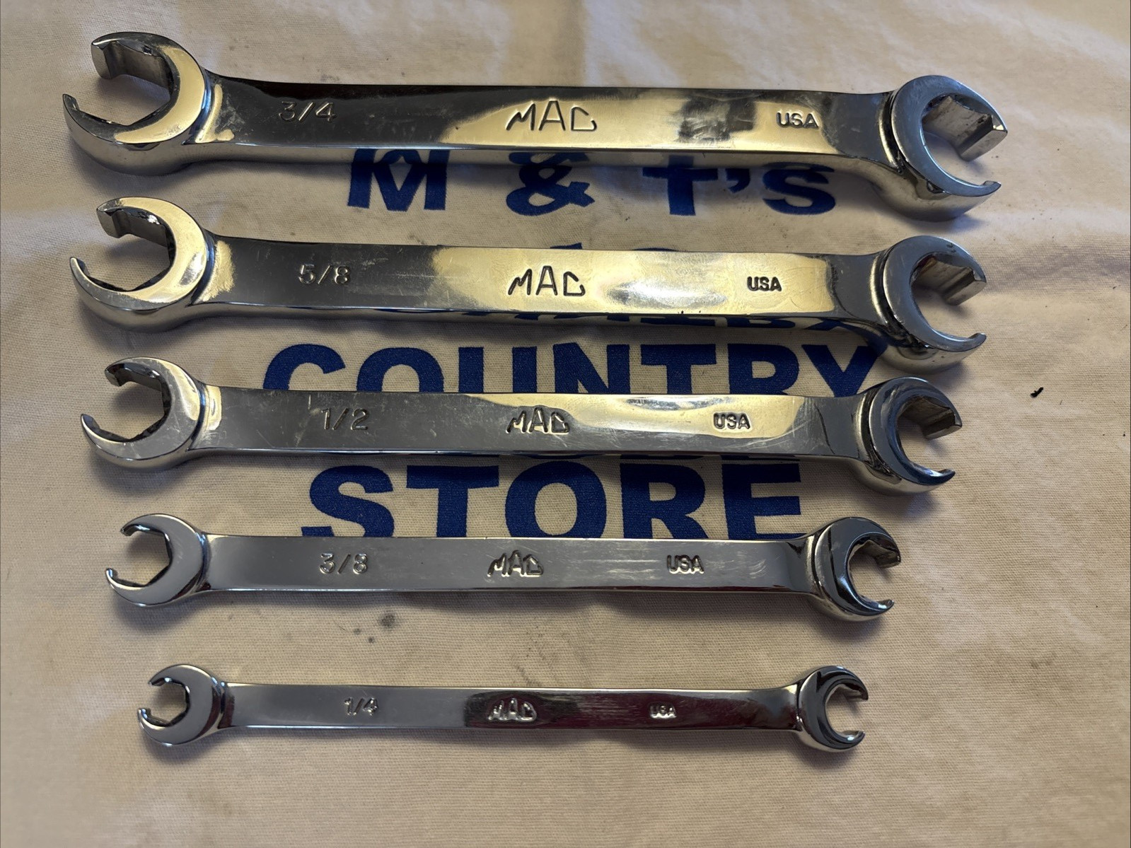 Mac Tools 5pc 6pt SAE Double-End Flare Nut Wrench Set 1/4″-13/16″ SFB56PTR