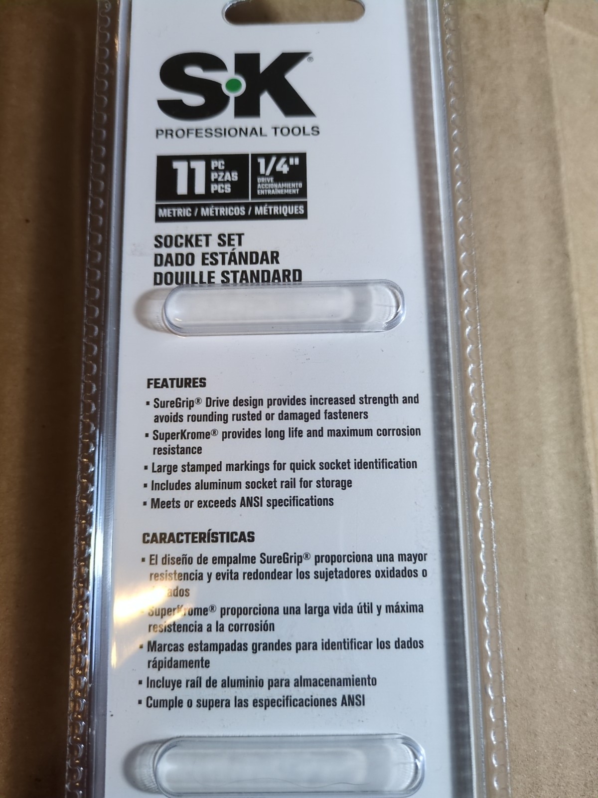 SK Professional Tools 1/4″ Drive Metric Socket Set Standard 6-point New Lifetime