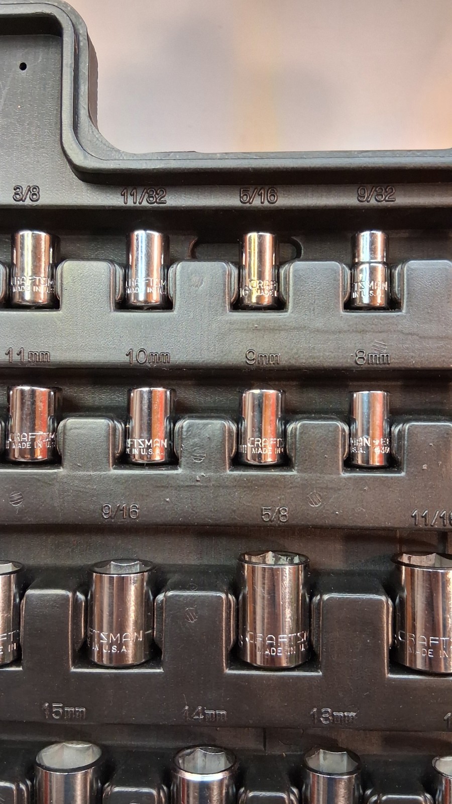 VTG CRAFTSMAN 82PC EE SERIES 1/4″,3/8″, & 1/2″ DRIVE METRIC/SAE SOCKET SET