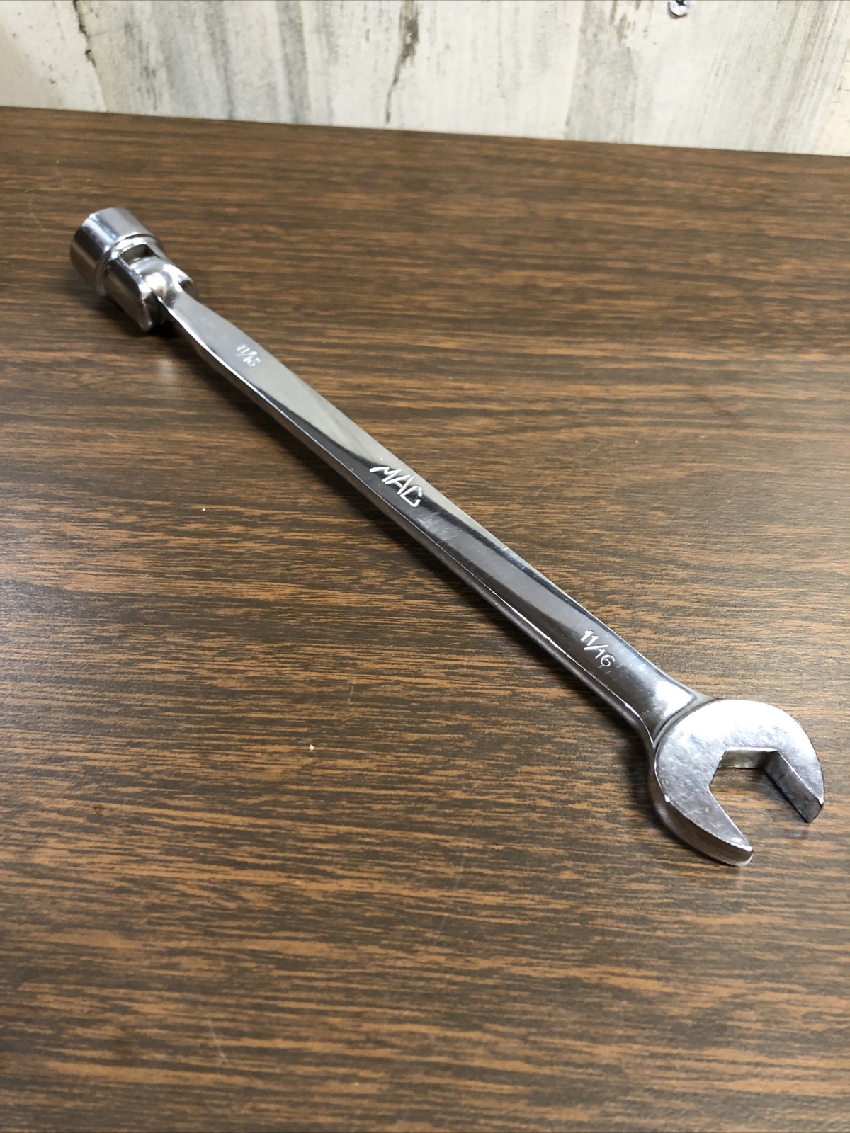 Mac Tools 11/16” Open End / Flex Box -Socket End Wrench 12 Point CLF22