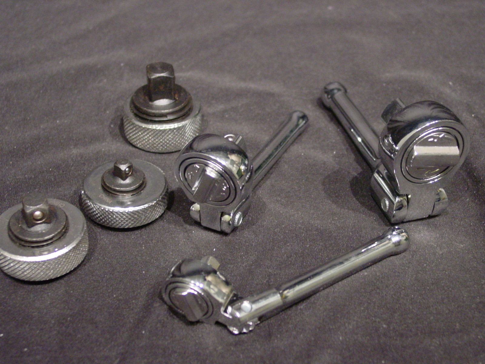 Flex Head Stubby & Thumbwheel Ratchet Set 1/4 3/8 1/2 Wrench Wrenches Tight Spot