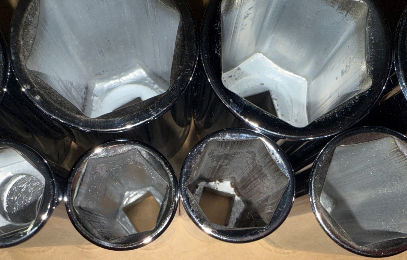NOS VINTAGE WRIGHT TOOL 1/2” Dr SAE DEEP 16pc SOCKET SET 3/8” To 1-1/2” No 7/8”