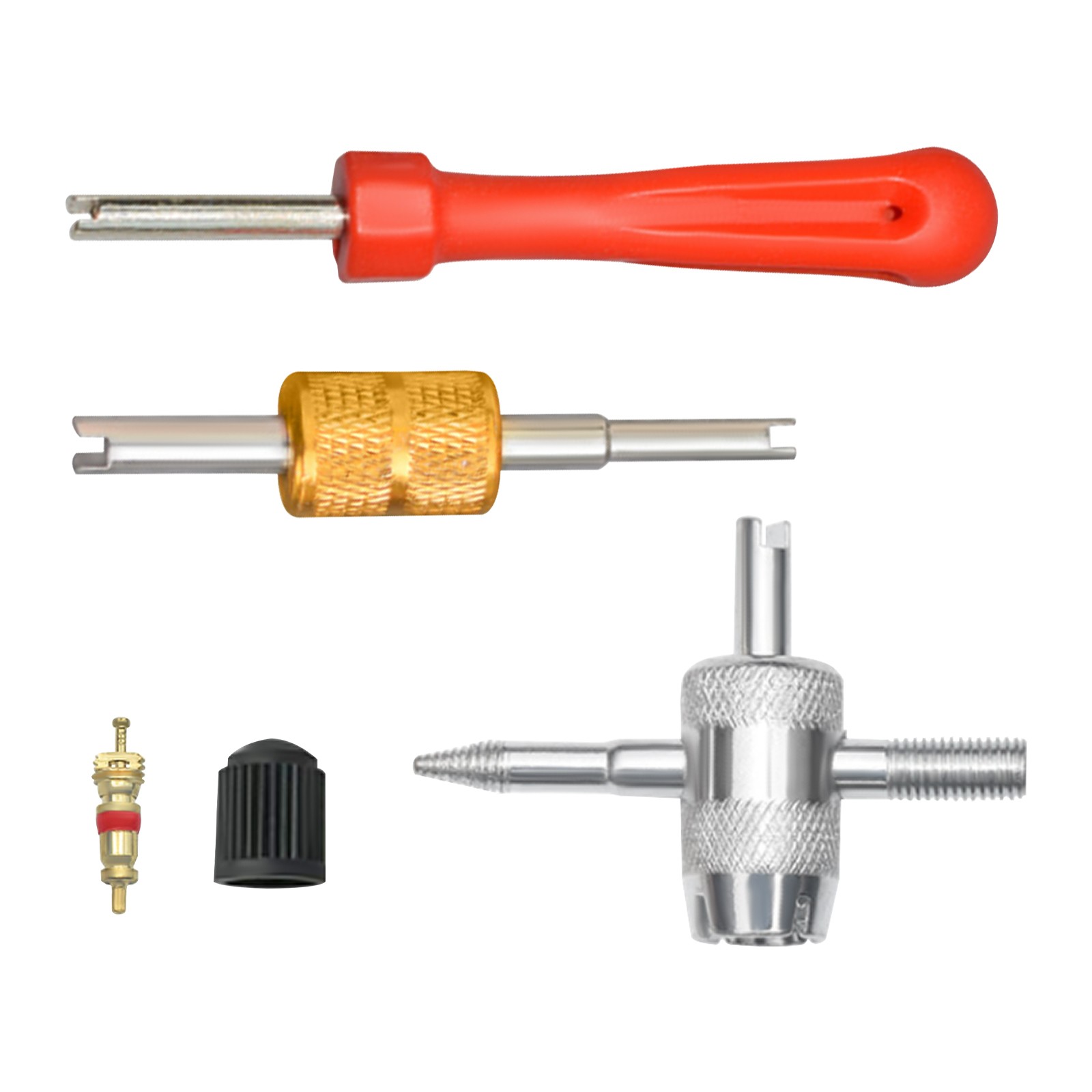 33-Piece Valve Core Removal Tool Kit Tire Valve Stem Valve Core Repair Tool