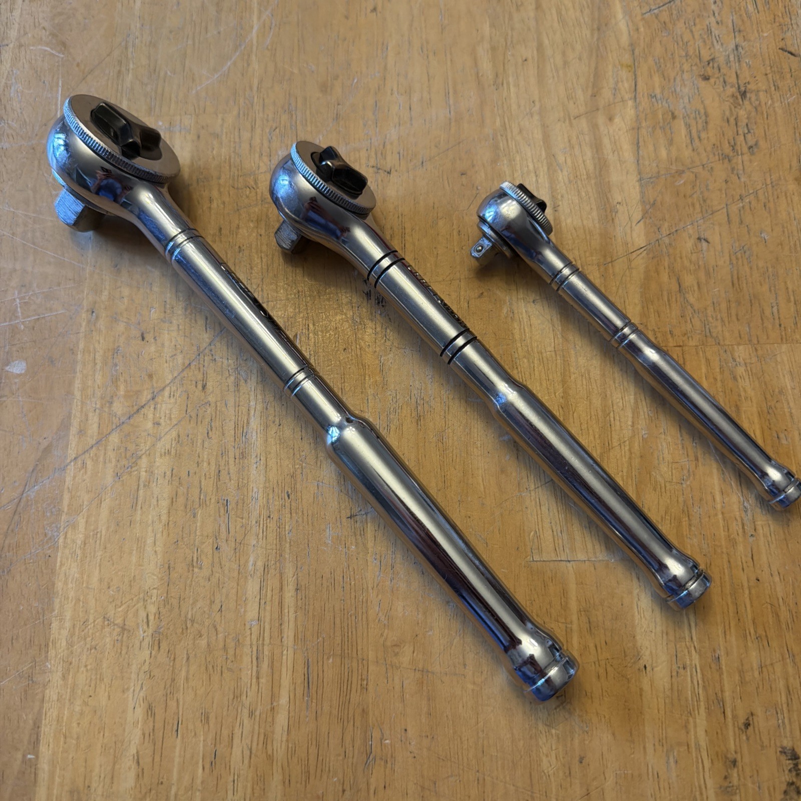 Craftsman 3 ratchet set Drive Thumb Wheel Tri-Wing Ratchets 943795-97 USA Used.