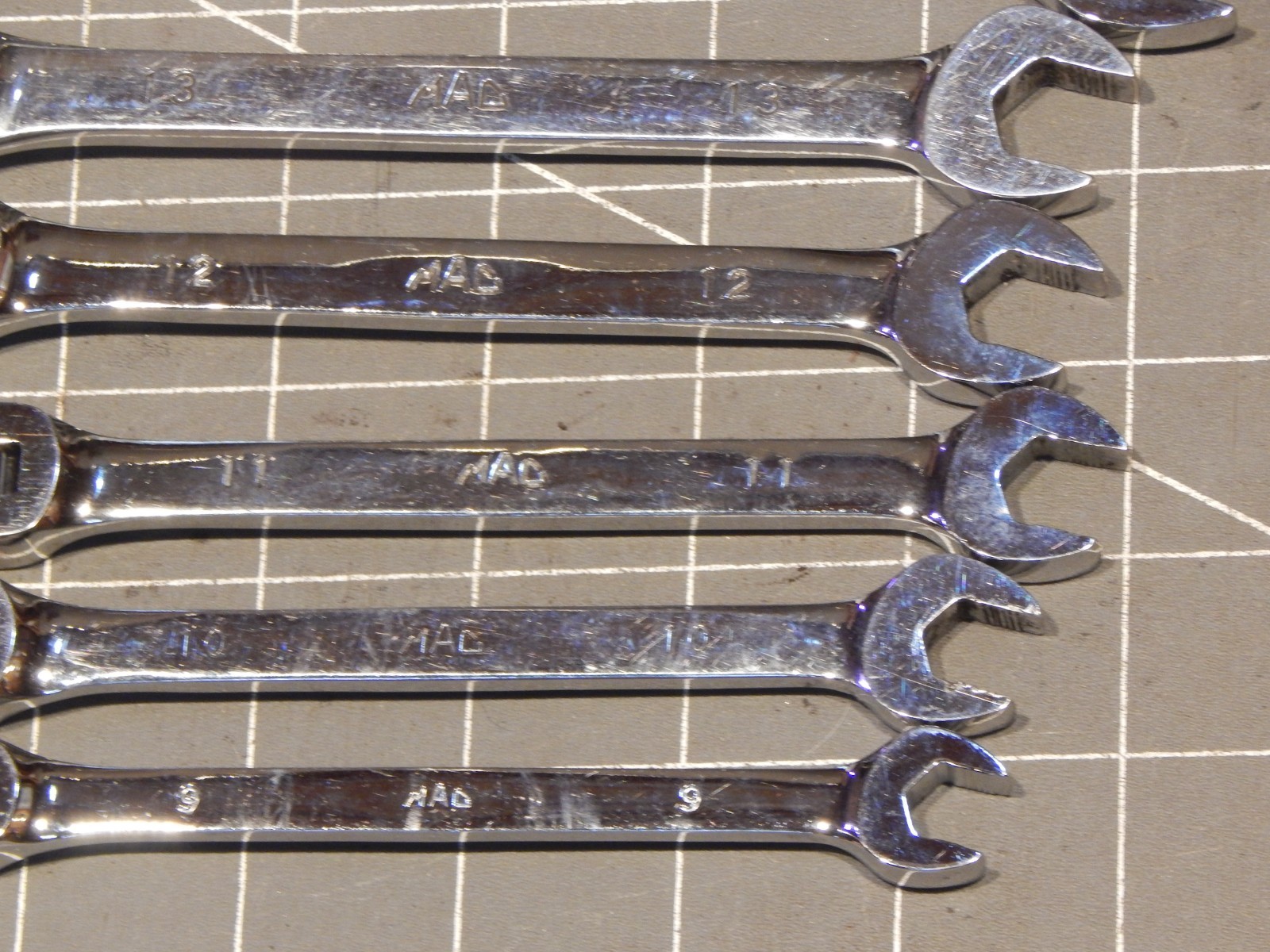 Mac 11Pc Metric Double Flex Ratcheting Wrench Set 9MM 19MM 6Pt Ratchet RWFQ