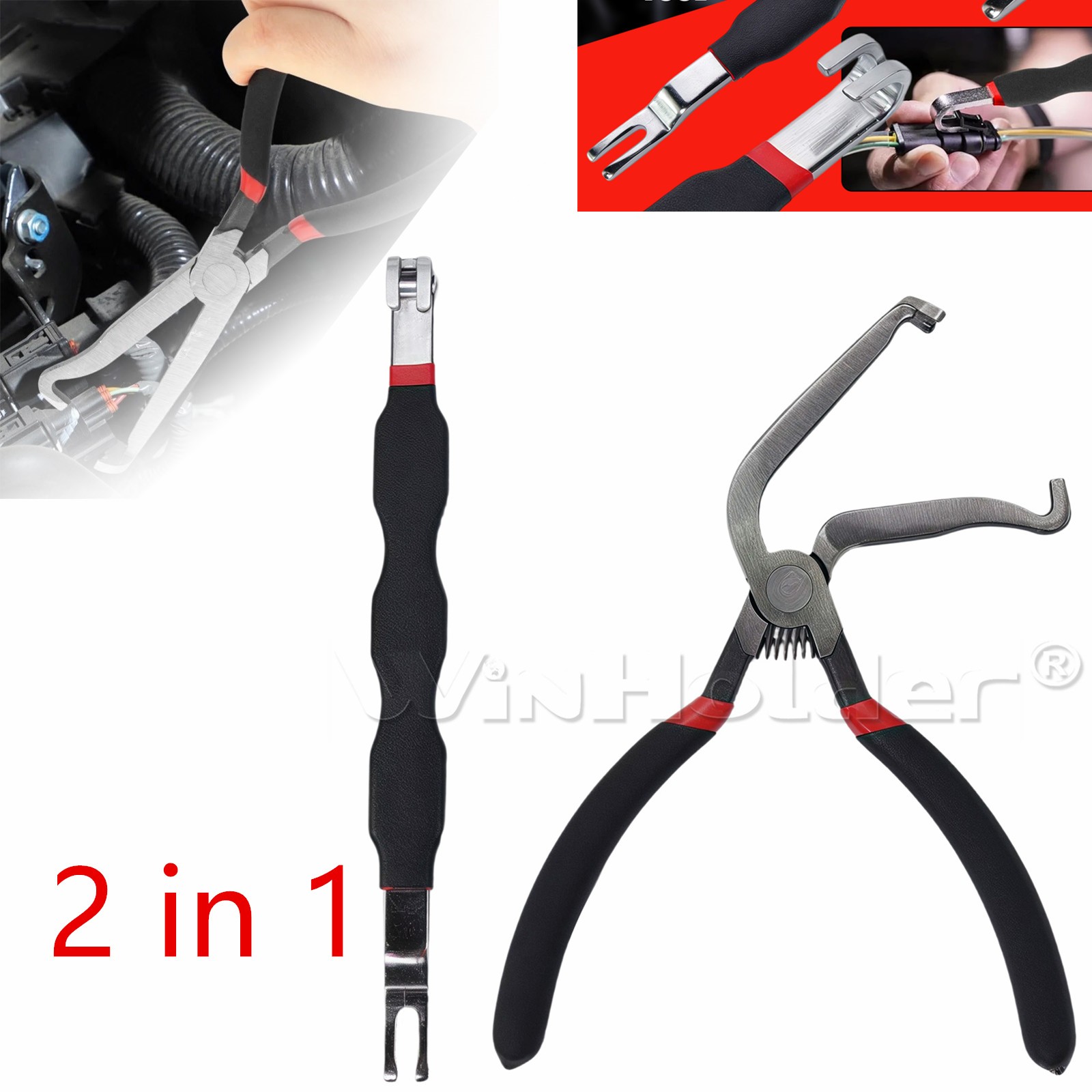 Automotive Electrical Disconnect Separator Pliers Wiring for Push Tab Style Plug