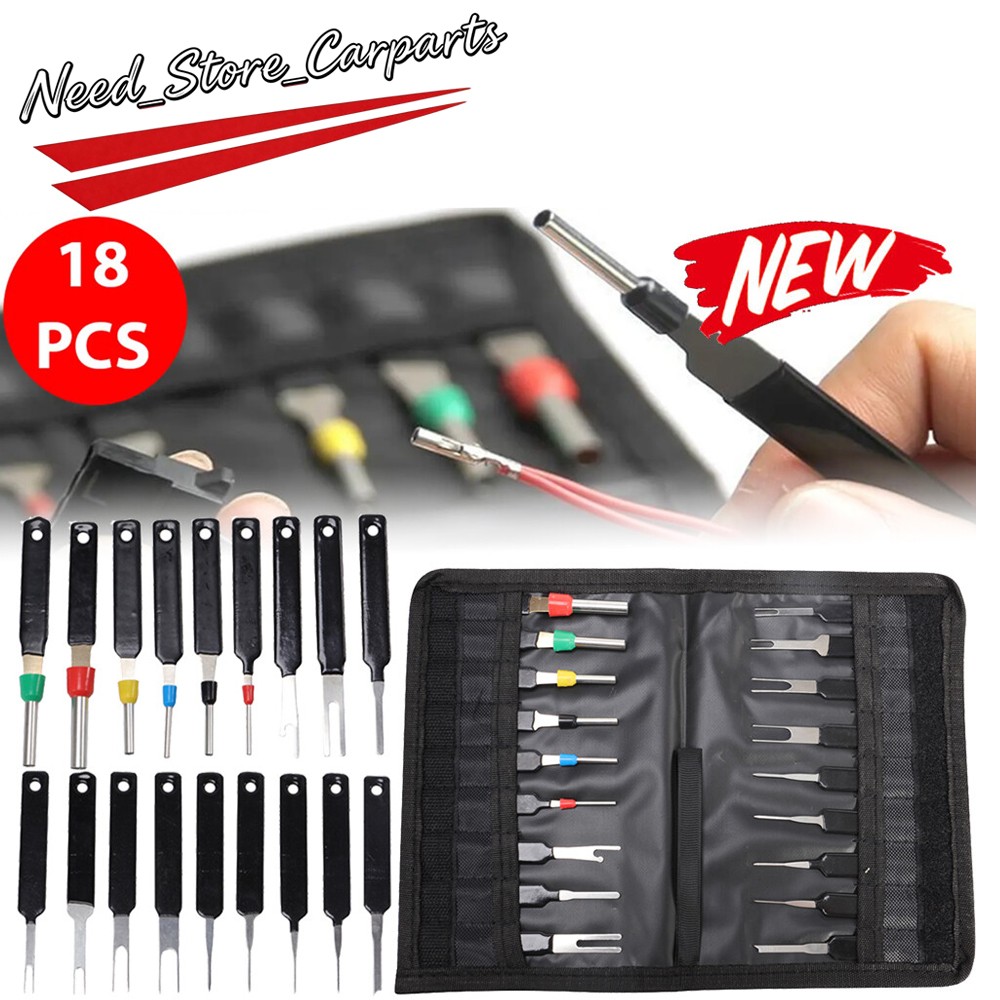 18PCS Terminal Removal Tool Kit for Car Electrical Wire Connector Pin Release