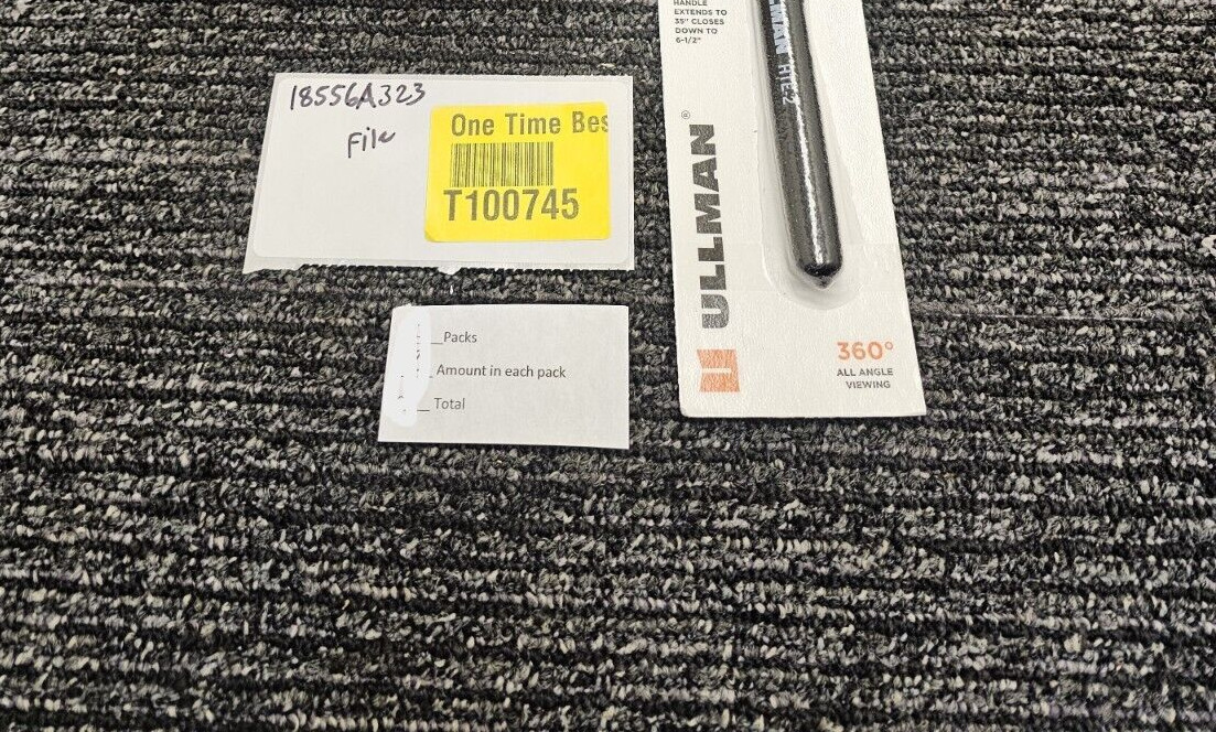 2-Packs Ullman HTE-2 Glass High-Tech Telescoping Inspection Mirror, 1-1/4″ Dia