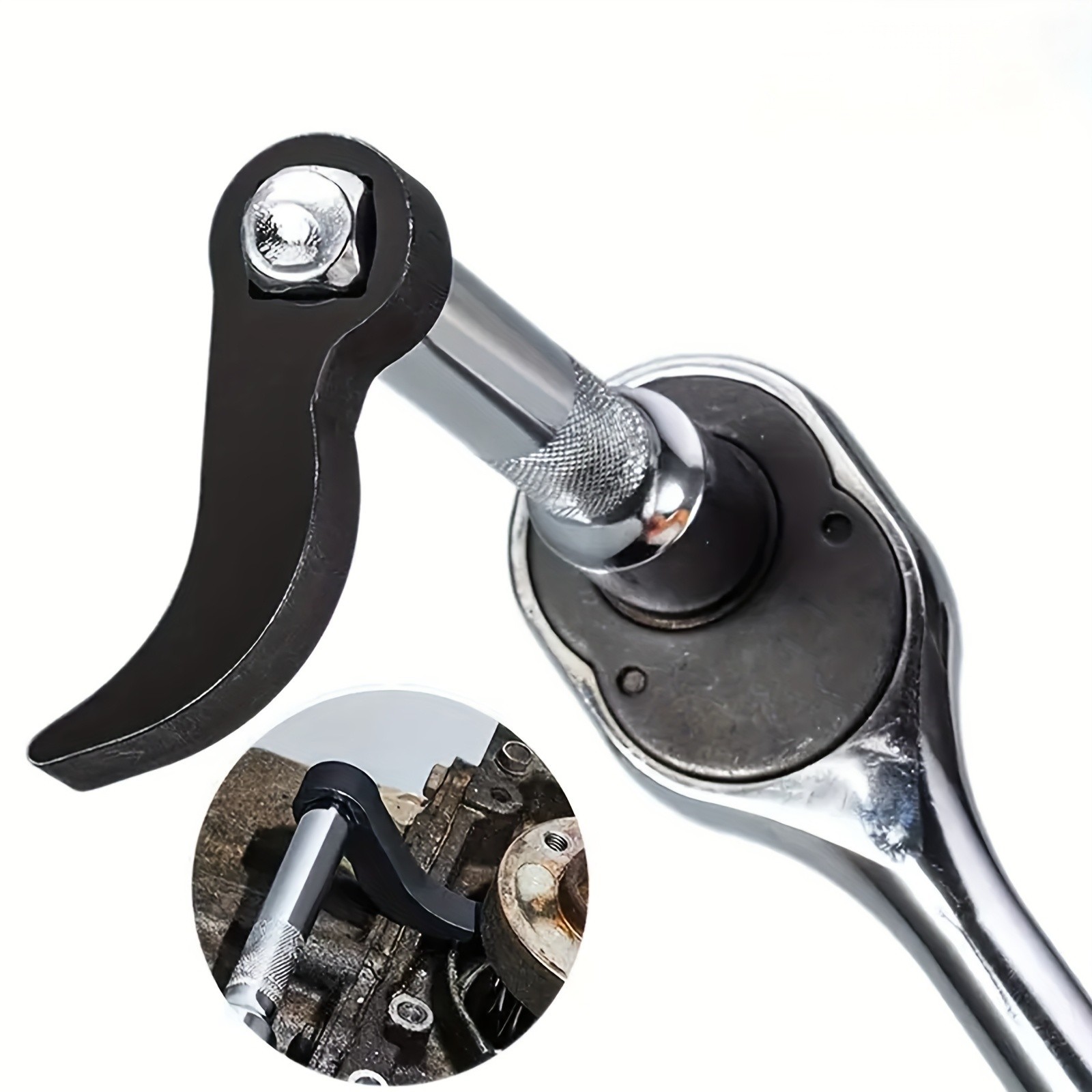 Automotive Crescent Wrench Tool – High-Strength Steel Nut & Bearing Removal Tool