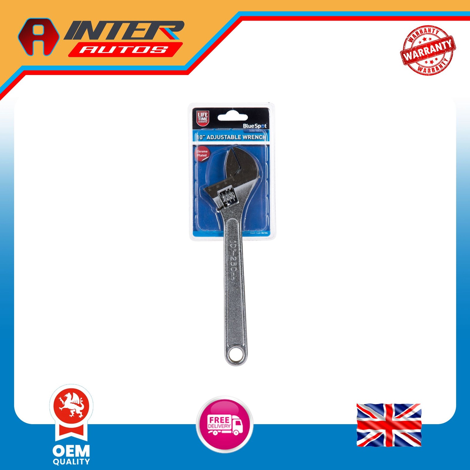 Blue Spot Tools 250MM (10″) Adjustable Wrench